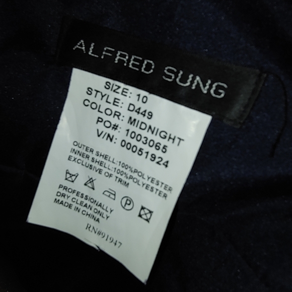 Alfred Sung dress sz 10 - Picture 12 of 13